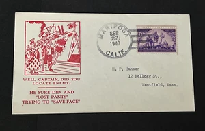 1943 WWII PATRIOTIC ANTI AXIS TOJO JAPAN UNLISTED ? MARIPOSA CA 4-BAR CANCEL !! - Picture 1 of 2