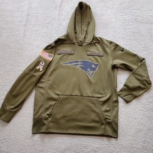 New England Patriots Hoodie Mens Large Green Salute To Service On Field Nike - Picture 1 of 22