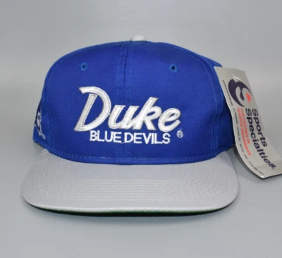 Duke Blue Devils Vintage Sports Specialties Script Twill Snapback Cap Hat - NWT - Image 1 of 4