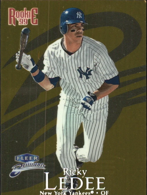 1999 (YANKEES) Fleer Brilliants Gold #158 Ricky Ledee /99