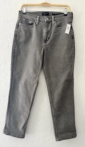 Banana Republic Skinny High Rise Jeans 28 Petite Gray Ankle Crop Stretch Denim - Picture 1 of 16