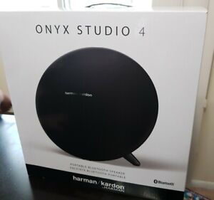 New Harman Kardon Onyx Studio 4 Portable Bluetooth Speaker - Black (HKOS4BLKAM)