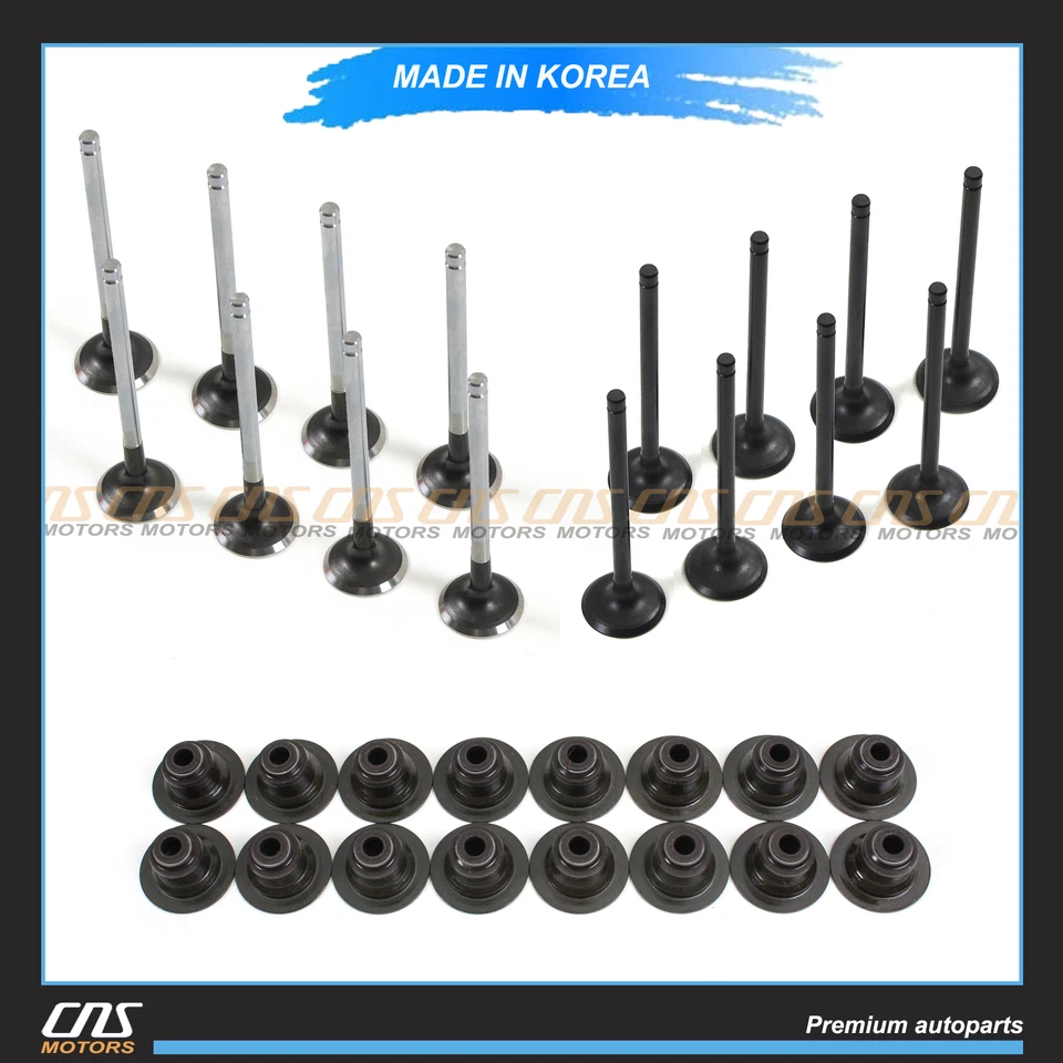 Intake & Exhaust Valve Kit w/ Valve Stem Seals 04-08 Chevrolet Aveo Aveo5 1.6L - Изображение 1 из 4