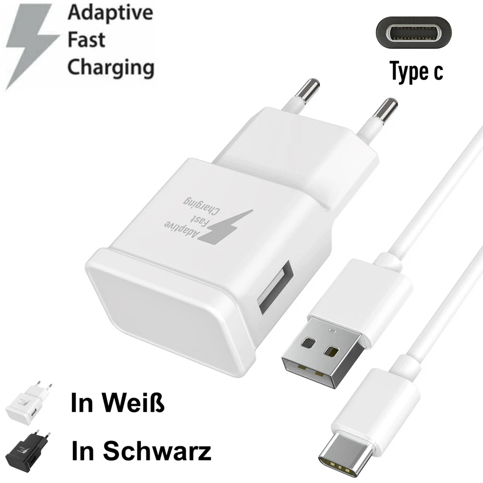 USB C Schnellladekabel Ladegerät Für Original Samsung Galaxy S23 iPhone Xiaomi - Bild 1 von 4