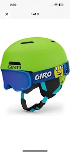 Giro Crue MIPS Kinder Ski/Snowboard Helm & Brille Combo matt grün YXS - Bild 1 von 5