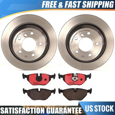 Rotor de freno trasero Brembo 6 y pastillas para BMW 525i 2001-2003 1997-2000 BMW 528i Foto 1 de 4