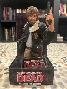 Rick Grimes Vinyl Bust Bank 9" The Walking Dead Diamond Select Toys Skybound - Picture 1 of 4