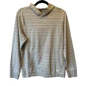 Linksoul Pullover hoodie Small Gray Reverse stripe Mens Lightweight Pocket - Picture 1 of 7