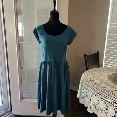 Garnet Hill Dress  10 Cottage Teal - Image 1 of 4
