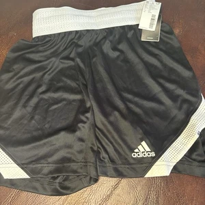 Adidas,This Beautiful Black And White Basketball Short, This is For Kids 11/12 - Picture 1 of 11