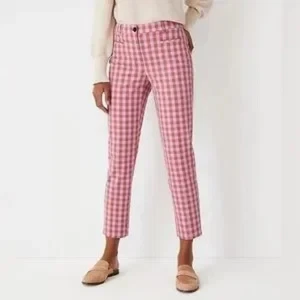Pantaloni crop a quadri stile riccio Ann Taylor, taglia 4 - Foto 1 di 6
