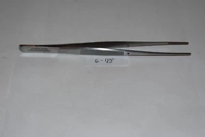 1 PC CUSHING DRESSING FORCEPS 7" SERRATED SCRAPER END - Picture 1 of 1