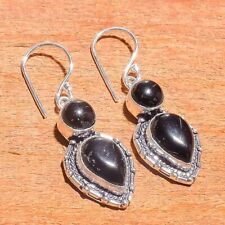 Black Onyx Gemstone Handmade 925 Sterling Silver Jewelry Earring SZ-1.80