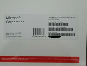 MICROSOFT Windows Server Standard 2016 x64-Bit Dvd w/Product Key 16 core