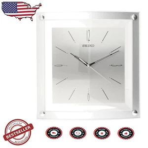 Transitional 15" Silver-Tone Wall Clock - Silent Quartz Movement and Chic Design - Picture 1 of 2
