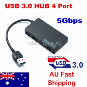Multi USB 3.0 Hub 4 Port High Speed Slim Compact Expansion Smart Splitter - Picture 1 of 3