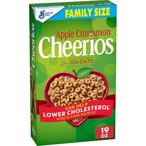 Apfel-Zimt-Cheerios, herzgesundes glutenfreies Frühstücksmüsli, Familiengröße - Bild 1 von 1