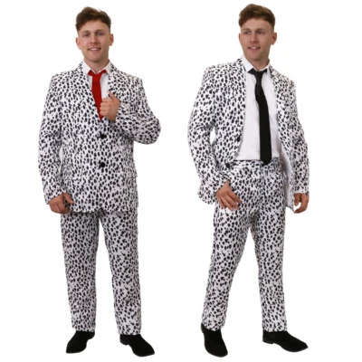 TRAJE DÁLMATA PARA HOMBRE PERRO ELEGANTE VESTIDO DISFRAZ DALMATION CHAQUETA PANTALONES CORBATA ESMOQUIN Foto 1 de 4
