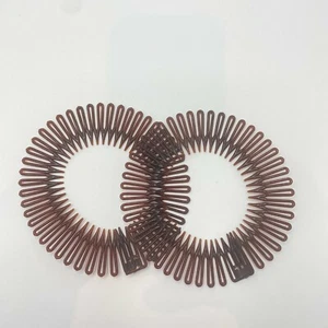 2x Flexible Spider Headband Comb Band Stretch Zig Zag Tortoise Shell Circle Flex - Picture 1 of 12