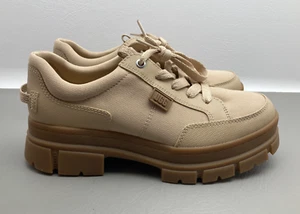 UGG Womens Ashton Hybrid Platform Shoes Size 9 Driftwood Block Canvas New - Picture 1 of 10