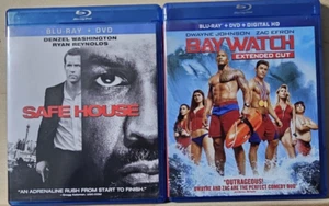 2 Pack Blu-Ray (Blu-Ray + DVD) Movies Baywatch/Safe House - Picture 1 of 2