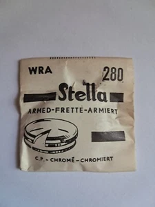 Uhrglas - Armbanduhr - Flume - STELLA - WRA Armiert mit Chrom Ring - ver. Größen - Bild 1 von 1