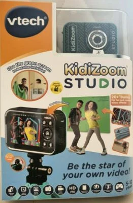 VTech Kidizoom Studio Video Camera with 3 Fun Games HD video recording 720p Cyan - Image 1 of 4