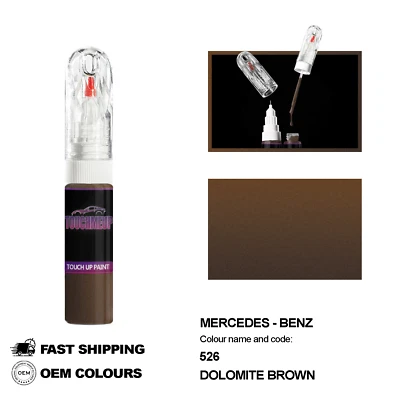 TOUCHMEUP PARA MERCEDES BENZ DOLOMITA MARRÓN 526 Retoque Pintura Pluma Cepillo Fix Kit ...