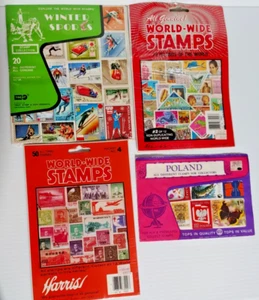 H.E. Harris & Co. Stamps + Treat Poland / Winter Sports assorted stamp sets - Picture 1 of 5