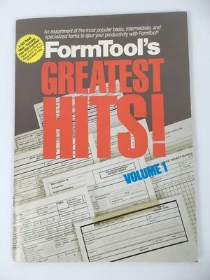 FormTool’s Greatest Hits! Volume 1 Manual Booklet Miami Bch, FL ‘87–No Diskette - Image 1 of 4