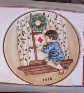 Weihnachtsteller zum Aufhängen 1985 rotes Kreuz 1918 limitierte Auflage IOB - Bild 1 von 3