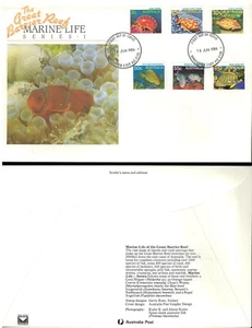 1984 Australian 1st Marine Life Series FDC Doncaster East Postmarks Barrier Reef - Picture 1 of 1