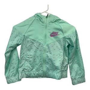 Nike Windrunner Big Kids Girls Teal Full-Zip Windbreaker Jacket (DM8234-379) - Picture 1 of 12