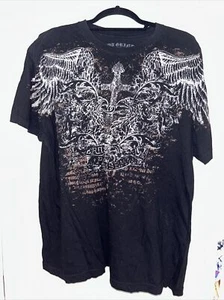 Da Grind Eagle Cross Graphic Print Herren T-Shirt Schwarz Made In USA, Gr. XXL - Bild 1 von 7