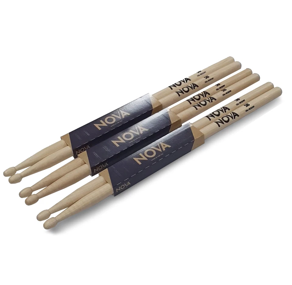 Nova VF-N5B By Vic Firth 5B Drum Sticks Triple Pack Offer!