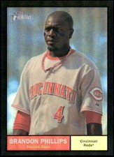 2010 Topps Heritage Chrome Black Refractor #C120 Brandon Phillips Reds 03/61
