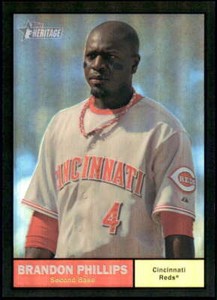 2010 Topps Heritage Chrome Black Refractor #C120 Brandon Phillips Reds 03/61