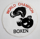 Werbe-Aufkleber Boxen World Champion Boxsport Boxhandschuhe Hobby Freizeit 80er