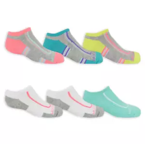 Fruit of the Loom Girls Active Cushioned No Show Socks 6 pairs - Picture 1 of 4