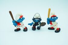 Peyo Schleich Baseball Batter & Catcher Smurfs PVC Toy Figures 20129 20146
