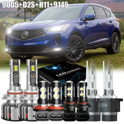 Faros antiniebla LED HID delanteros para Acura RDX 2008-2015 8X Hi/Lo+DRL Foto 1 de 4