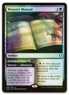 Monster Manual #242 (Foil) (NM) Baldur's Gate CLB Magic MTG - Image 1 of 2