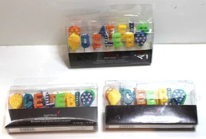 Papyrus Multicolor Birthday Cake Letter Candles, New, 3 Packs of 14 - Picture 1 of 3