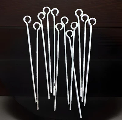 "Alfileres de ojos de plata de ley de 1"" cantidad:12" Foto 1 de 2