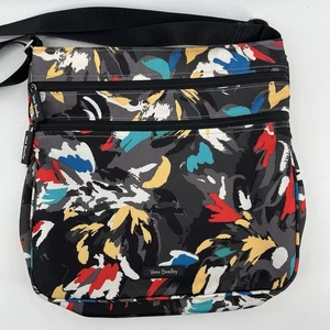 Vera Bradley Splash Floral Lighten Up Triple Zip Hipster Purse Crossbody Bag - Picture 1 of 6