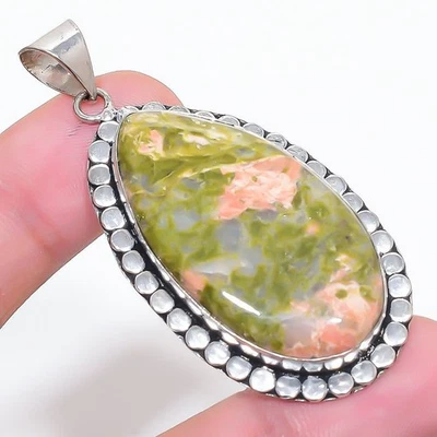 Unakit Edelstein Anhänger Handarbeit Erntedankgeschenk Schmuck 2,7 Zoll FP 2838 - Bild 1 von 4