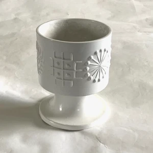 Portmeirion Totem White Soup Goblet Dessert Bowl Pedestal VGC Early 1960's - Picture 1 of 6