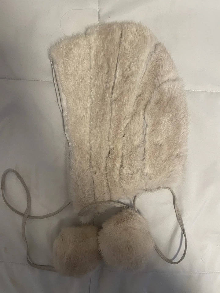 Max Mara MINK Winter Hat with Puffs - Image 1 of 4