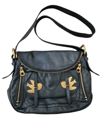 Vintage Marc by Marc Jacobs Natasha Petal to The Metal Black Crossbody Bag Handtasche - Bild 1 von 4