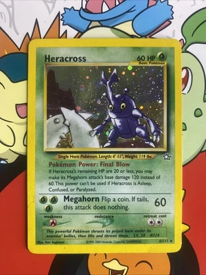 Heracross 6/111 Pokemon Neo Genesis Holo Rare Card - MP - Image 1 of 4